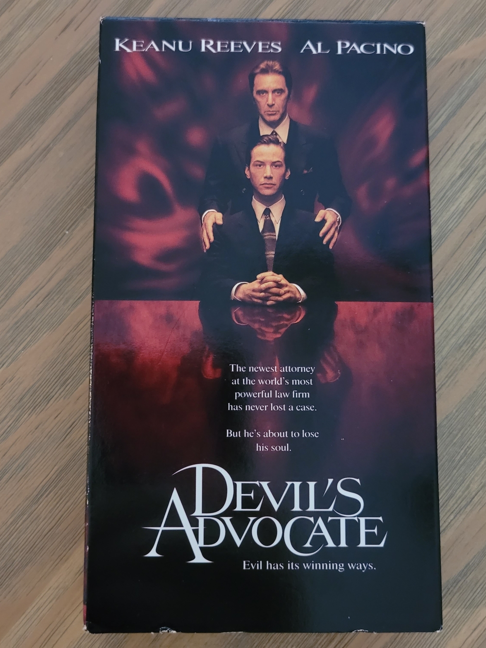 Devil's Advocate Movie VHS Tape — Red & Black Cover